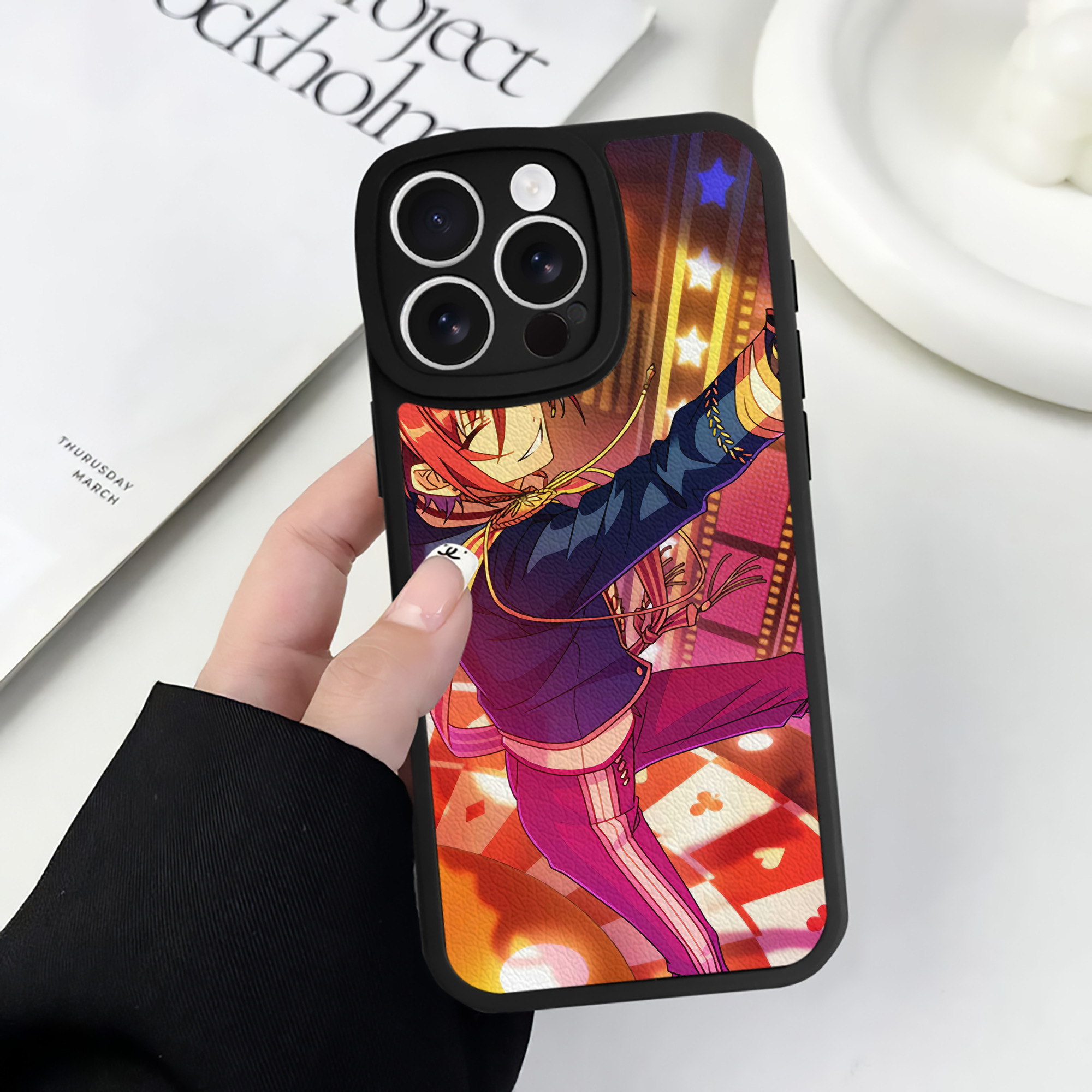 （画像用） あんさんぶるスターズ! Ensemble Stars 【iPhone 16シリーズ対応】シリコンスマホケース（レザー調） 材質：シリコン